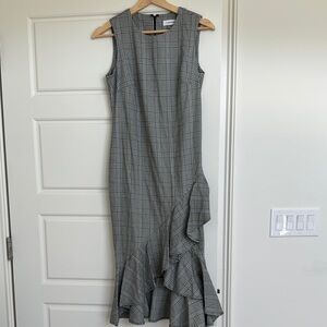 Elegant Plaid Sleeveless Dress-CALVIN KLEIN SZ 4